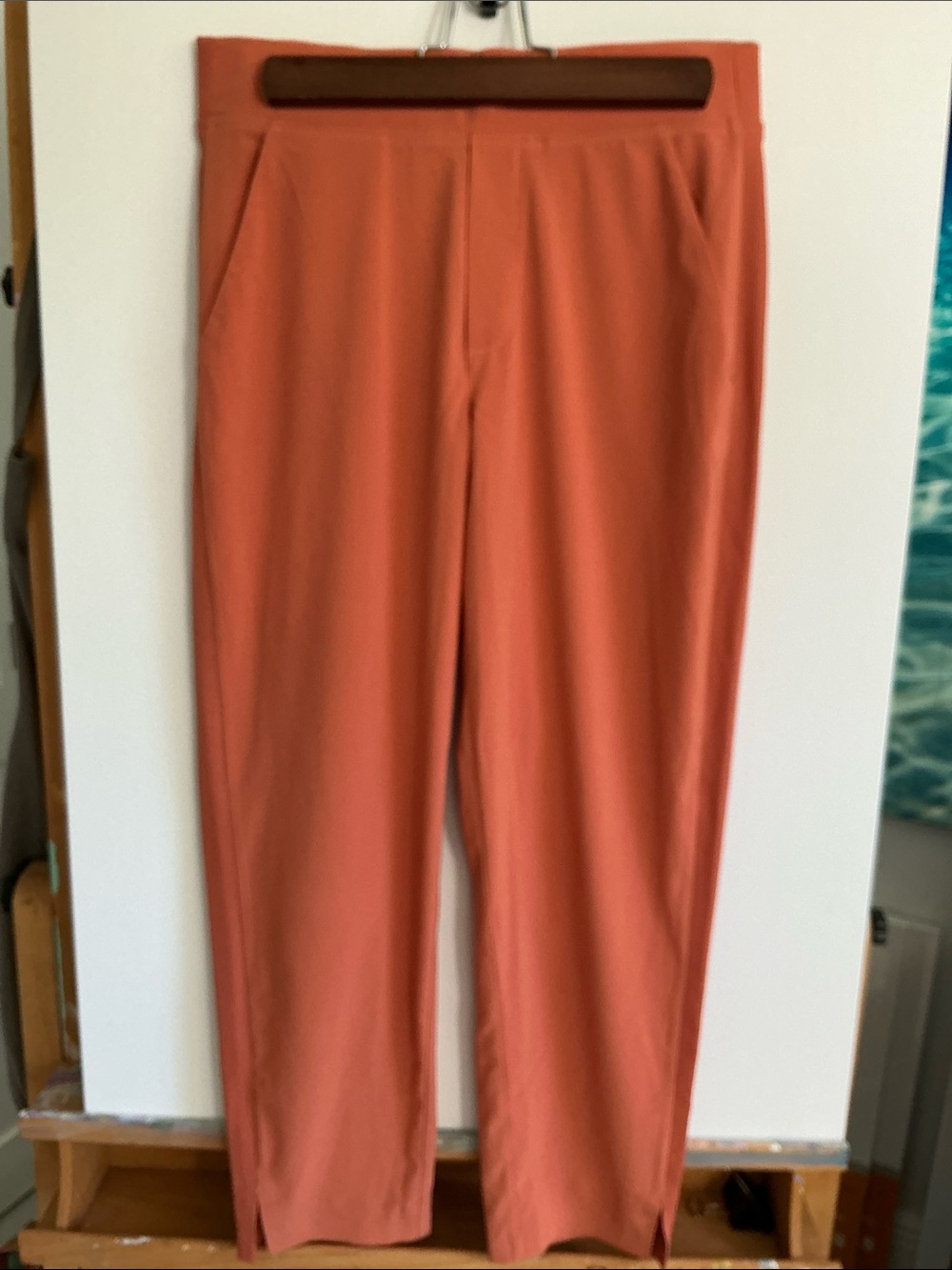 Athleta womens Brooklyn Pants in pumpkin color